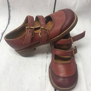 Vintage Buster Brown Red Shoes-Size 11c